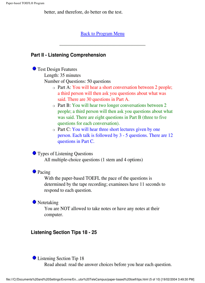 image for page Toefl paper based toefl pdf