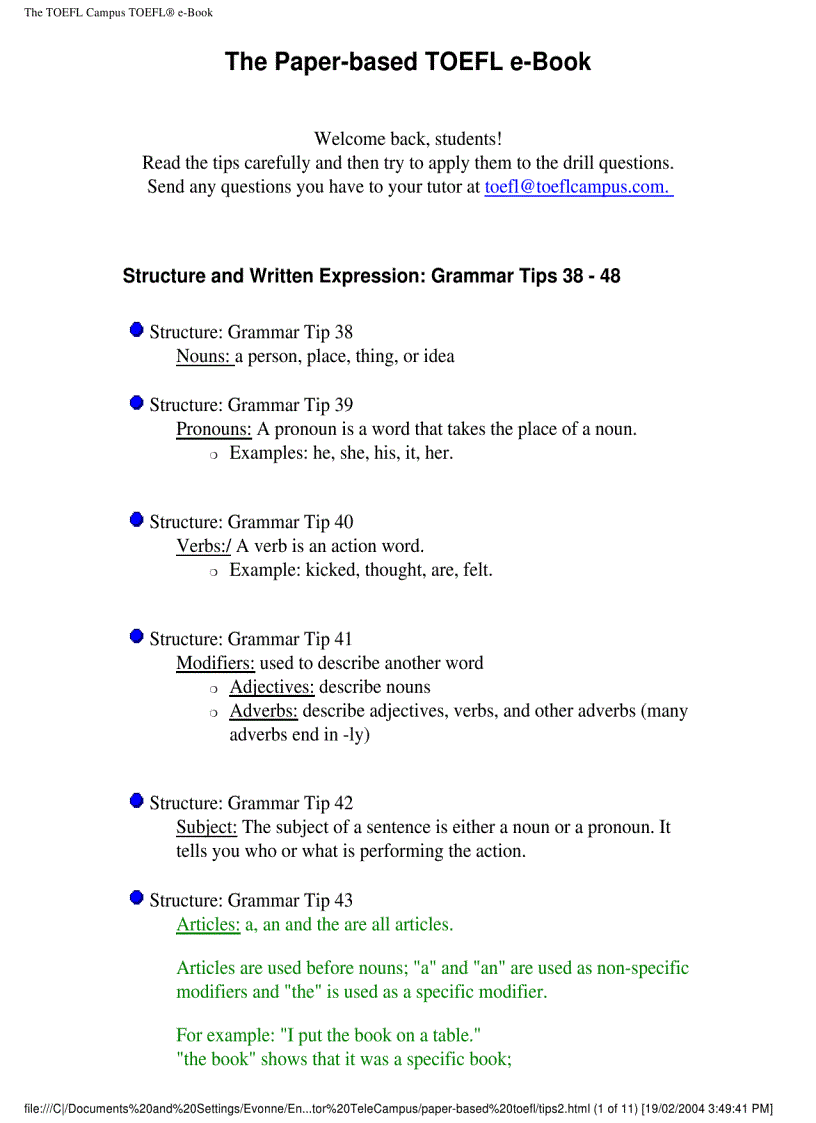 image for page Toefl paper based toefl pdf