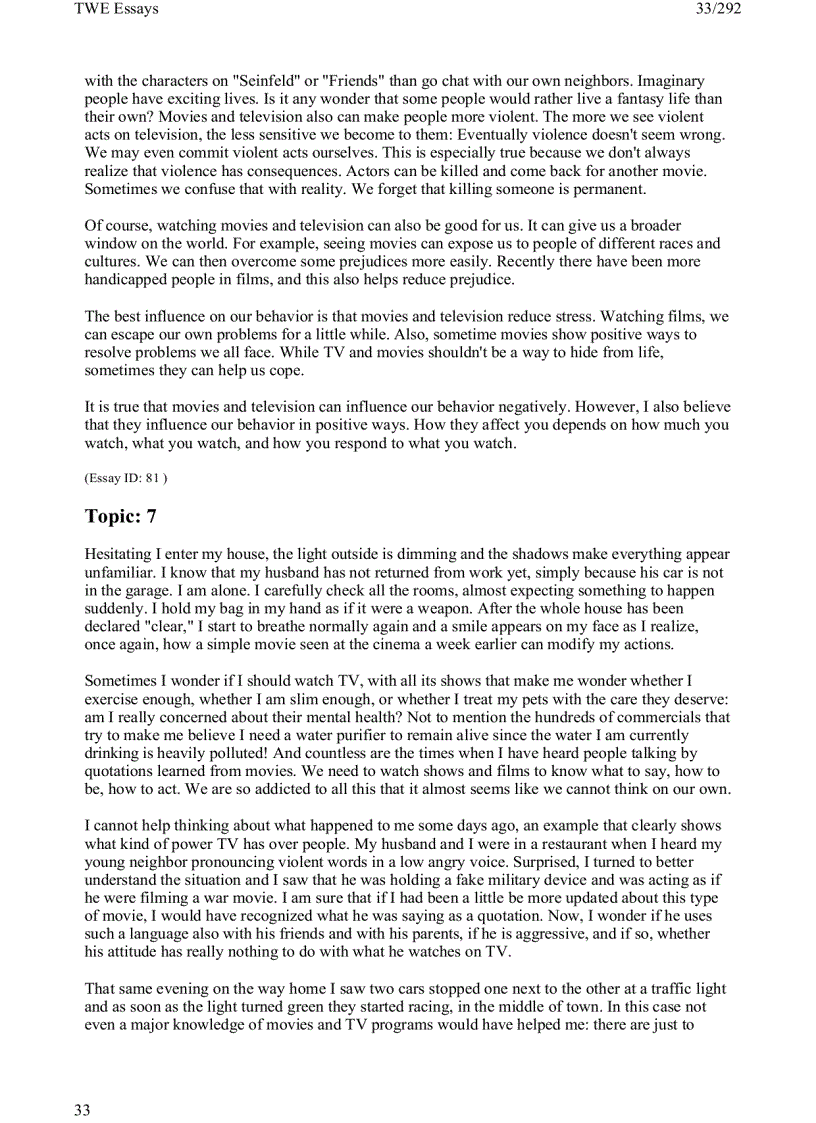 image for page TOEFL Writing TWE Topics and Model Essays 2002