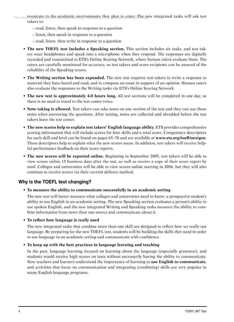 image for page TOEFL IBT Tips official from ETS