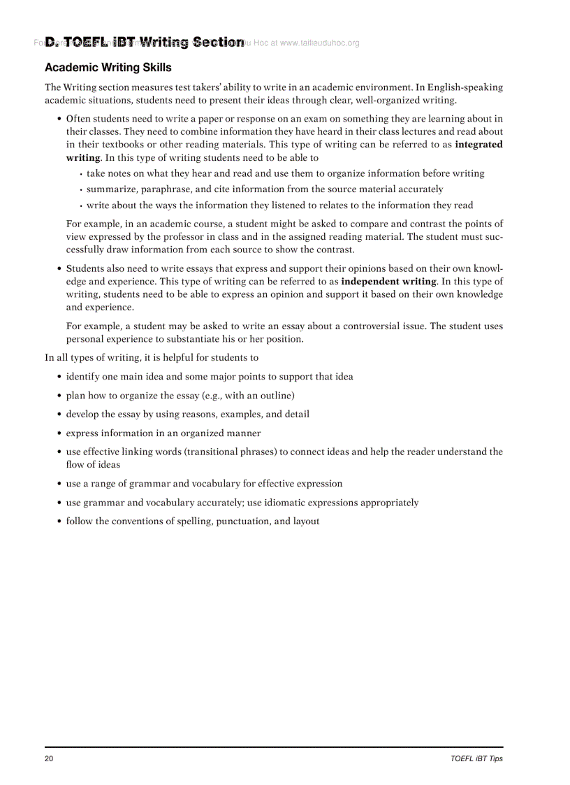 image for page TOEFL IBT Tips official from ETS