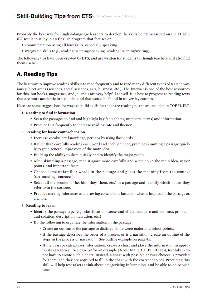 image for page TOEFL IBT Tips official from ETS