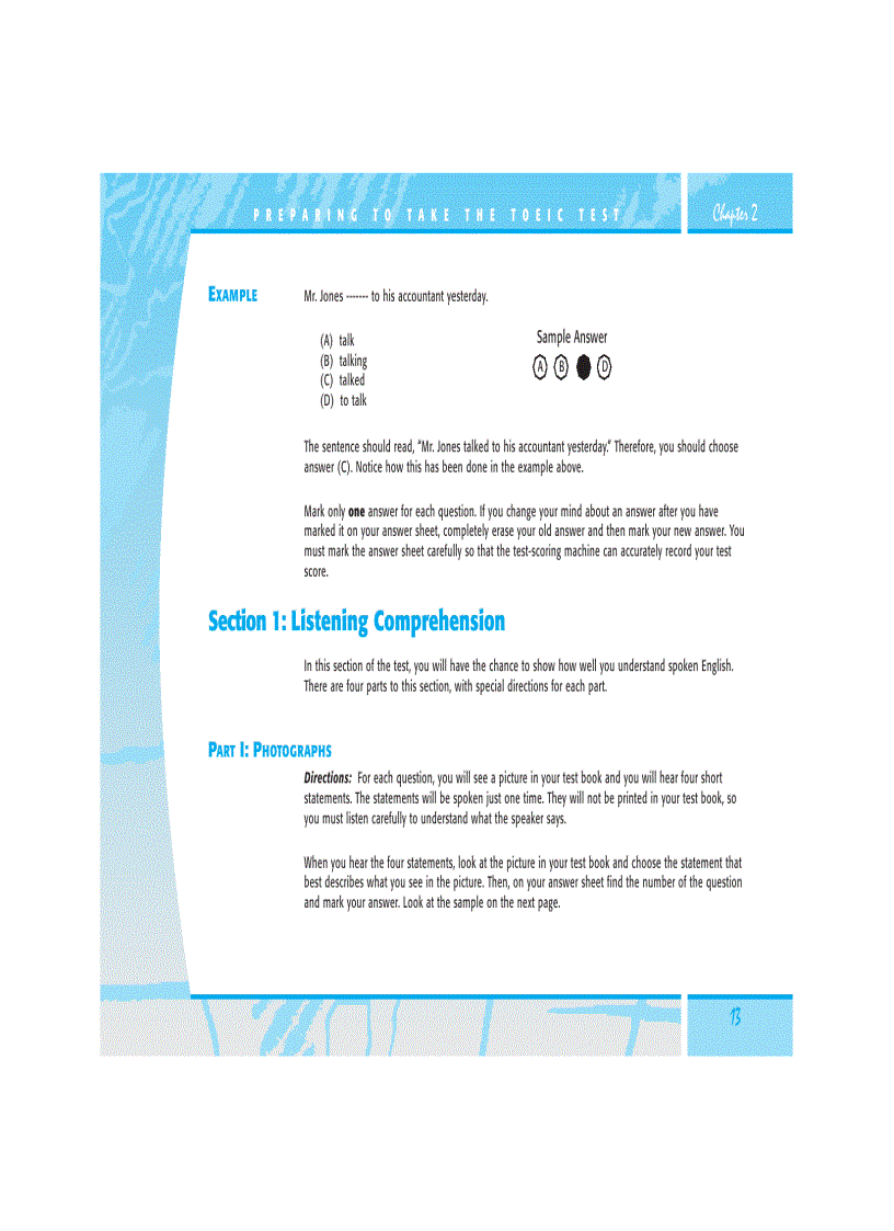 Toeic Exam Sample