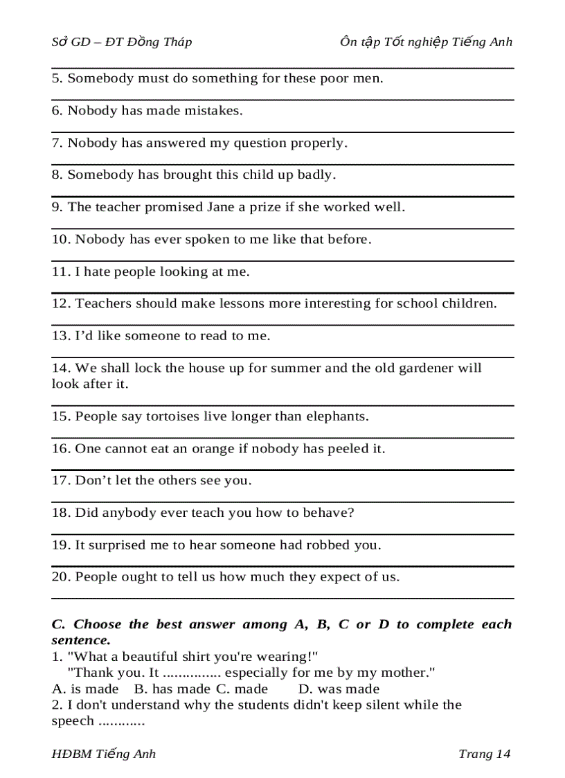 image for page Tổng hợp các chủ đề trong bài thi tiếng anh