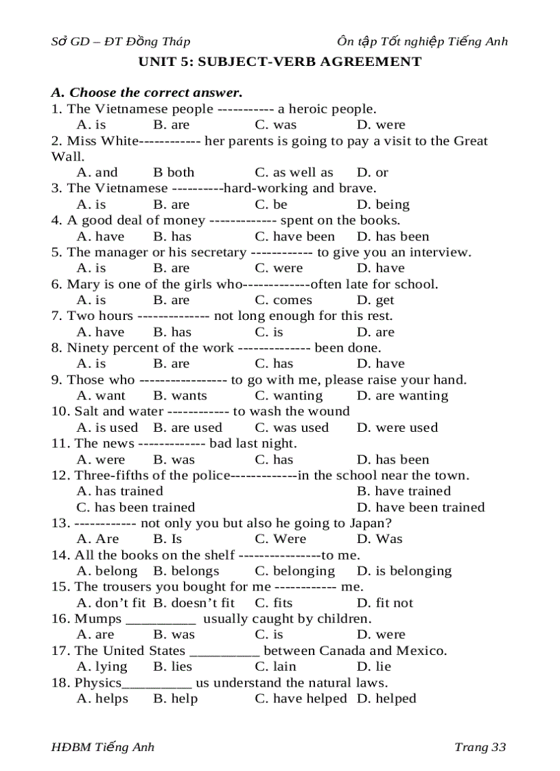 image for page Tổng hợp các chủ đề trong bài thi tiếng anh