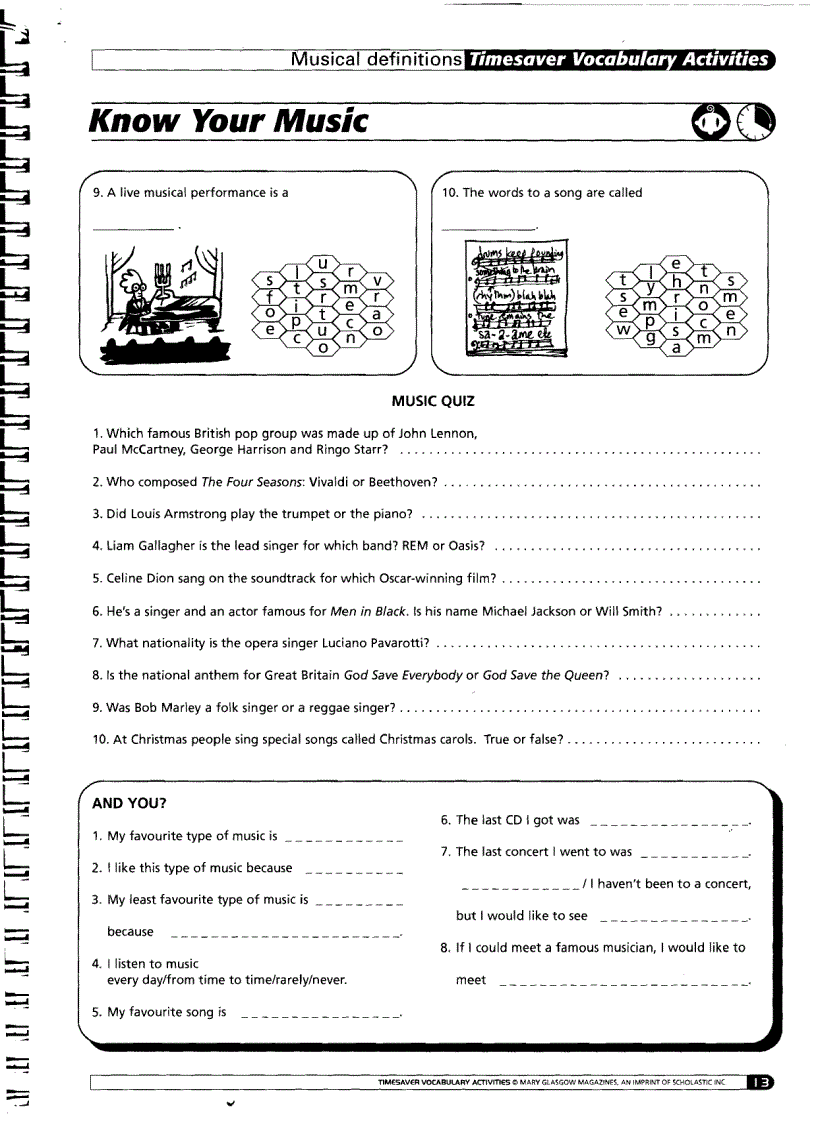 image for page Vocabulary testbook good