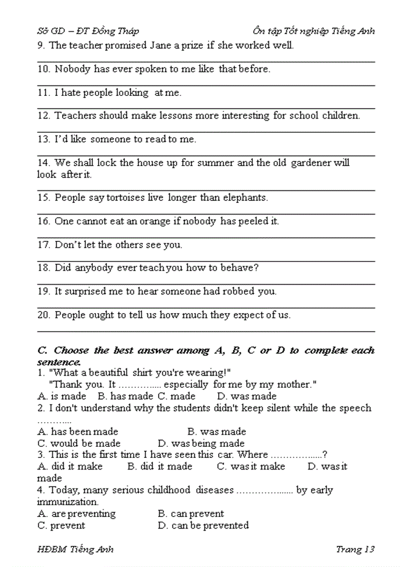 image for page Word TỔNG HỢP CÁC CHỦ ĐỀ TRONG BÀI THI TIẾNG ANH