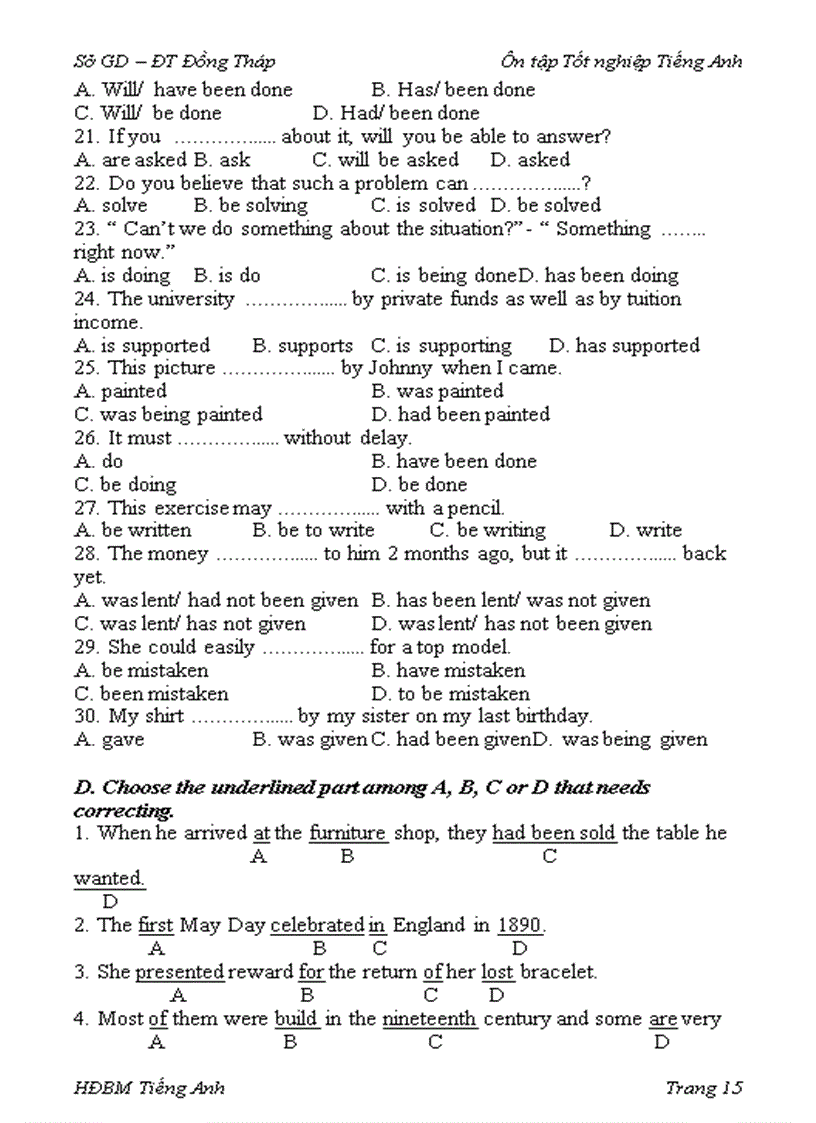 image for page Word TỔNG HỢP CÁC CHỦ ĐỀ TRONG BÀI THI TIẾNG ANH