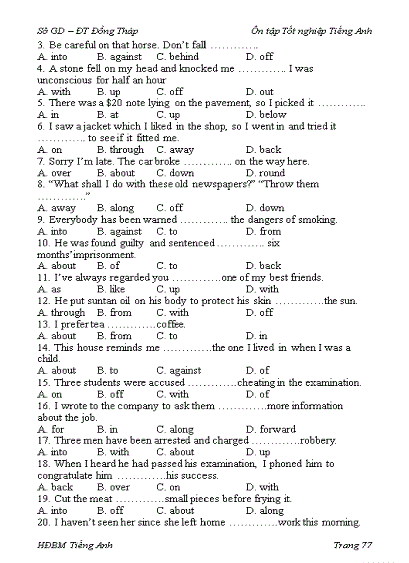 image for page Word TỔNG HỢP CÁC CHỦ ĐỀ TRONG BÀI THI TIẾNG ANH