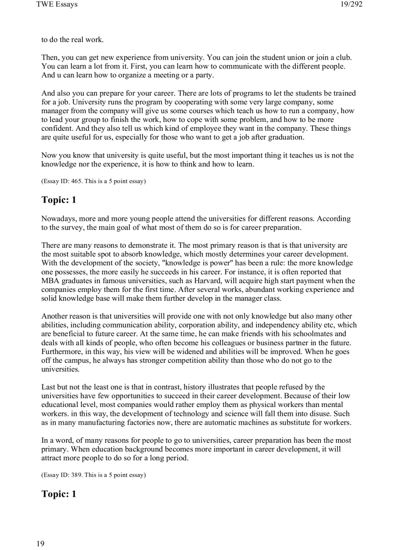 image for page 1 toefl writing twe topics and model essays