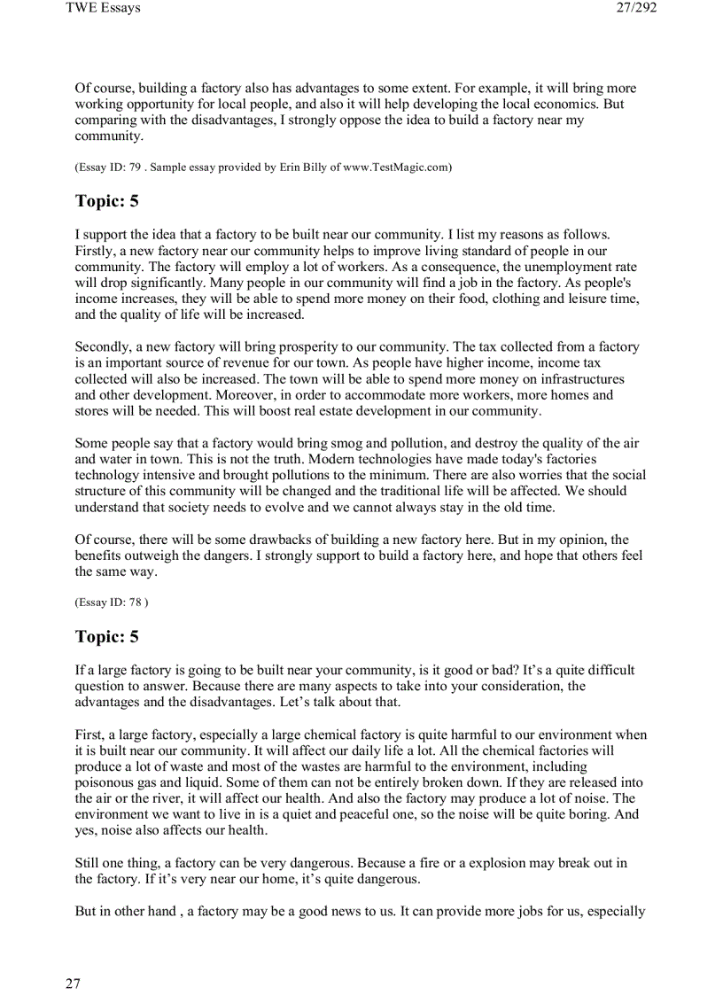 image for page 1 toefl writing twe topics and model essays