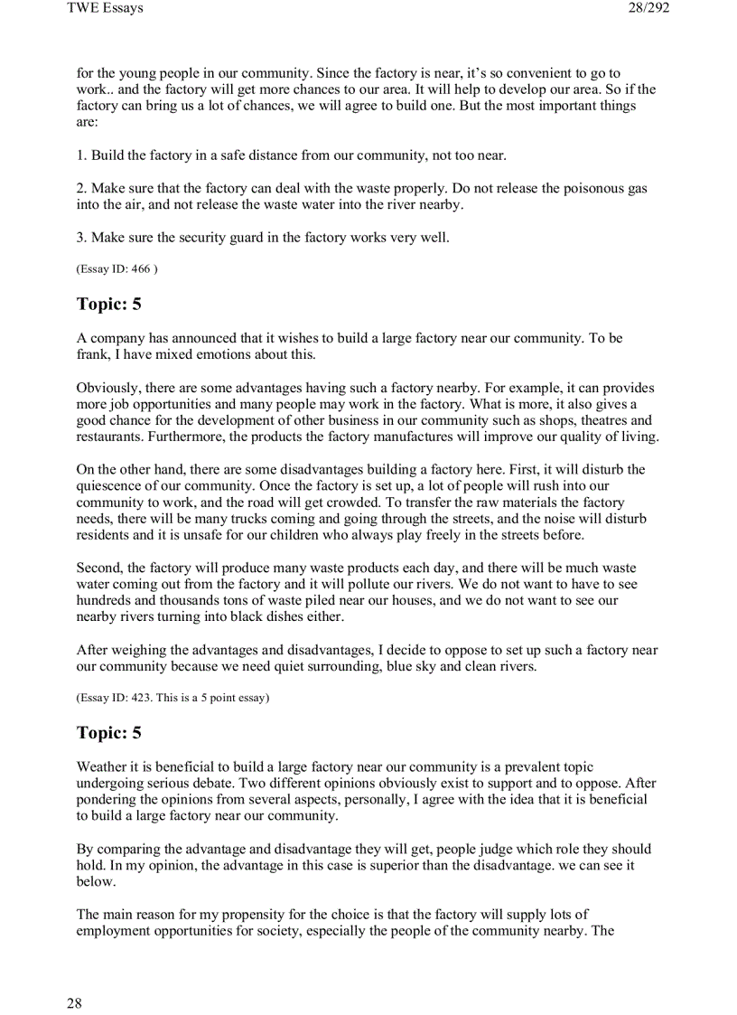 image for page 1 toefl writing twe topics and model essays