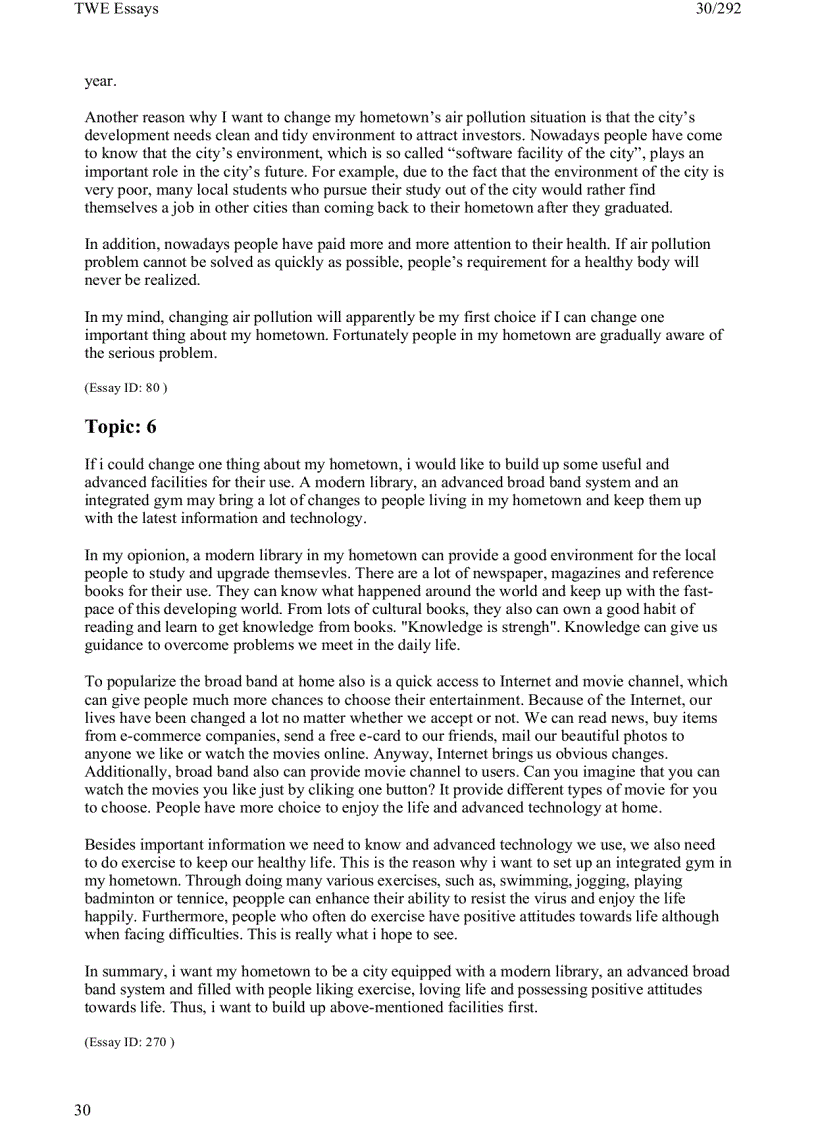 image for page 1 toefl writing twe topics and model essays