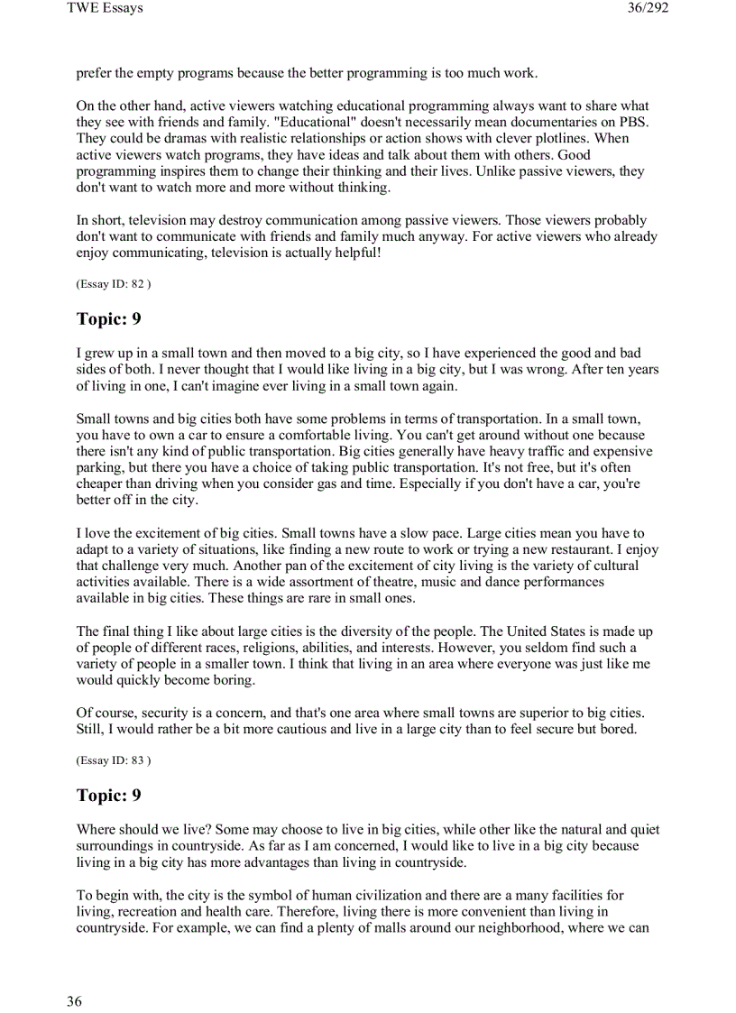 image for page 1 toefl writing twe topics and model essays