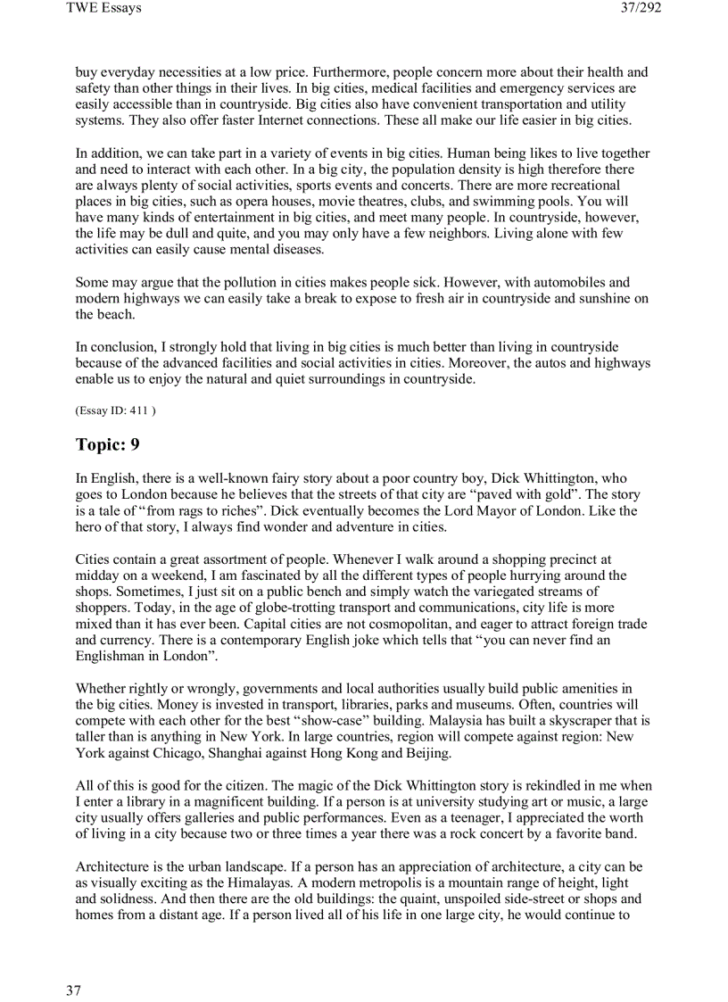 image for page 1 toefl writing twe topics and model essays