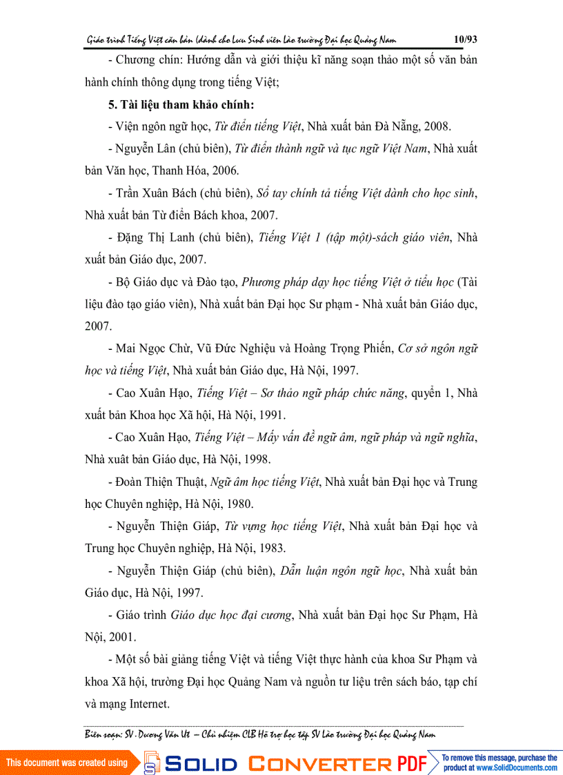 image for page Bài giảng Tiếng Việt dành cho sinh viên Lào