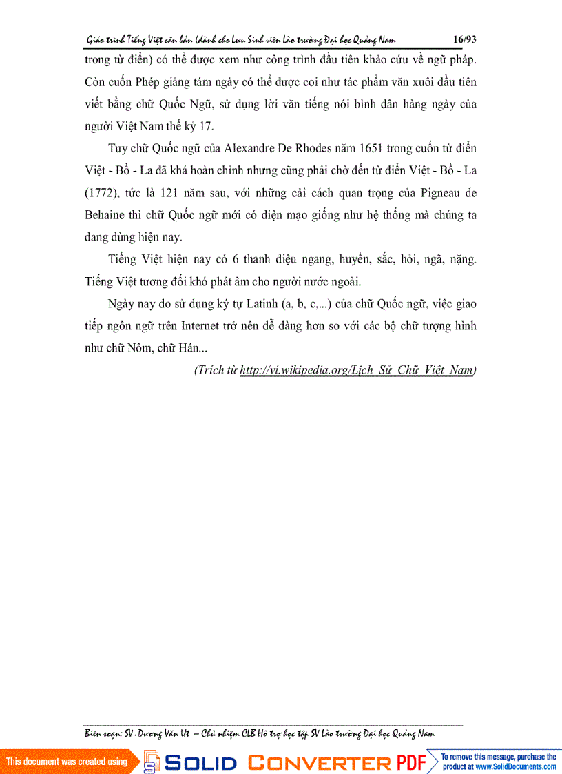 image for page Bài giảng Tiếng Việt dành cho sinh viên Lào