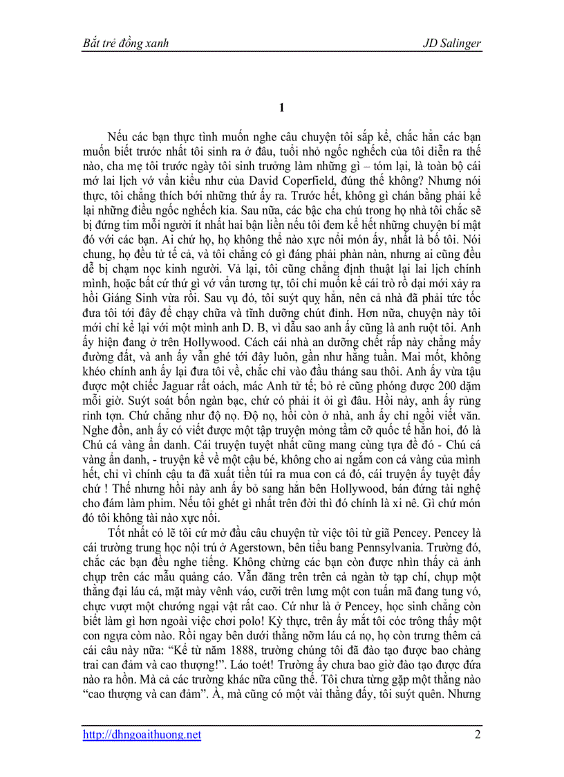 image for page Bat tre dong xanh JeromDavidSalinger pdf