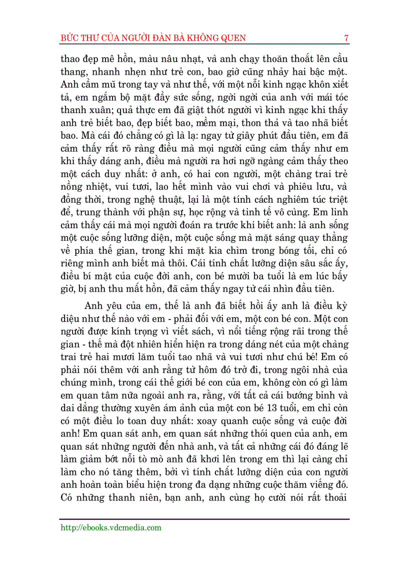 image for page Bức thư của người đàn bà không quen