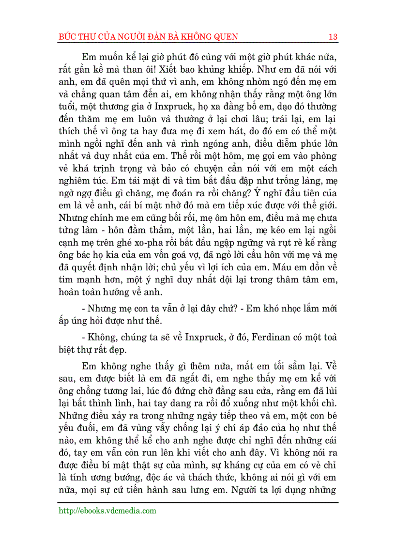 image for page Bức thư của người đàn bà không quen