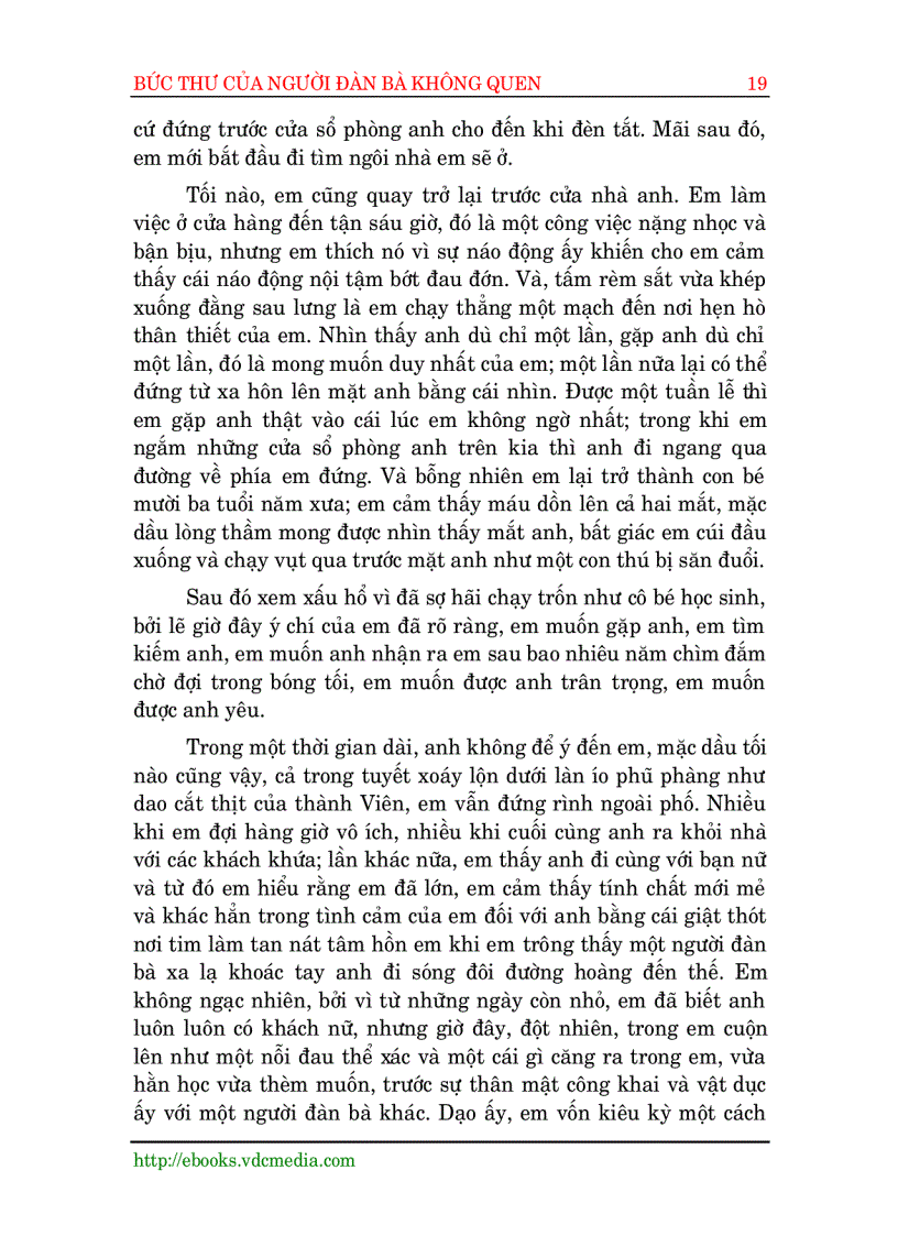 image for page Bức thư của người đàn bà không quen