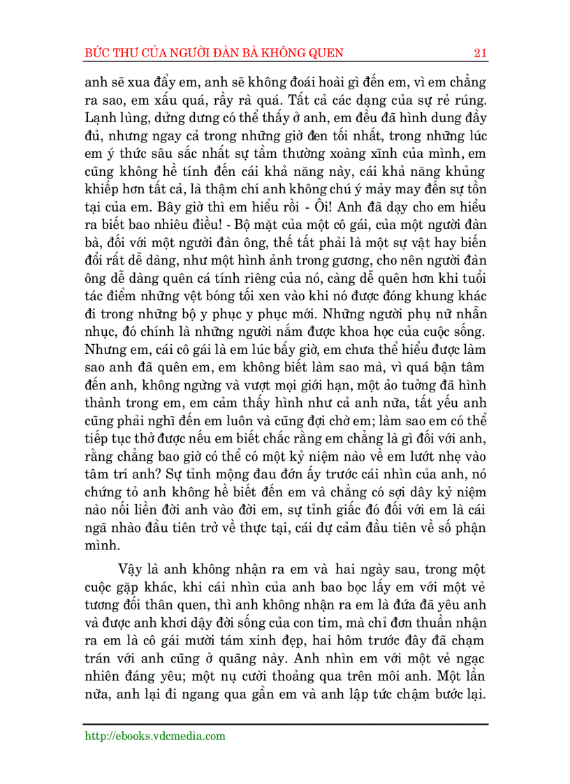 image for page Bức thư của người đàn bà không quen