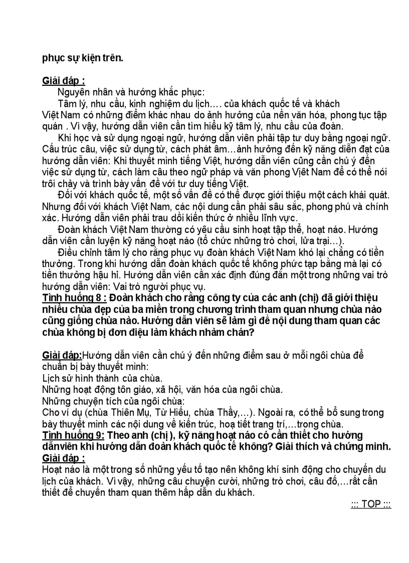 image for page Các tình huống cần xử lí của hdv du lịch