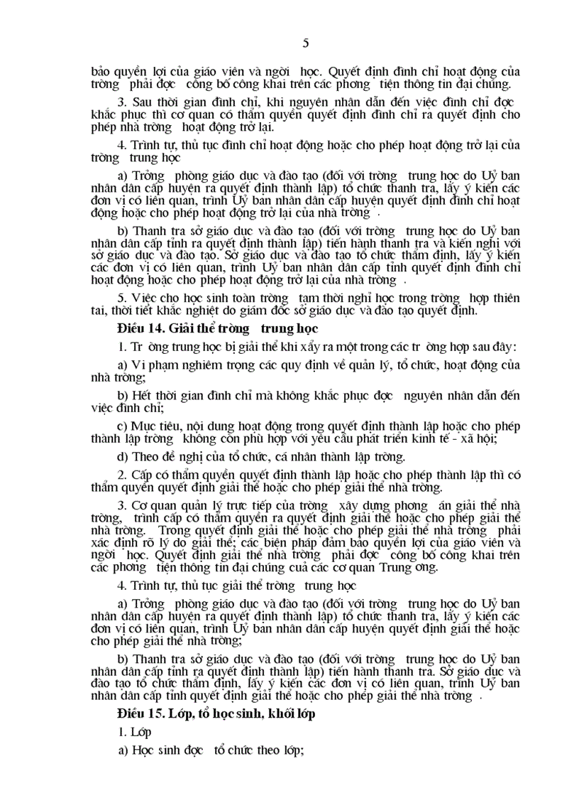 image for page Điều lệ trường THCS