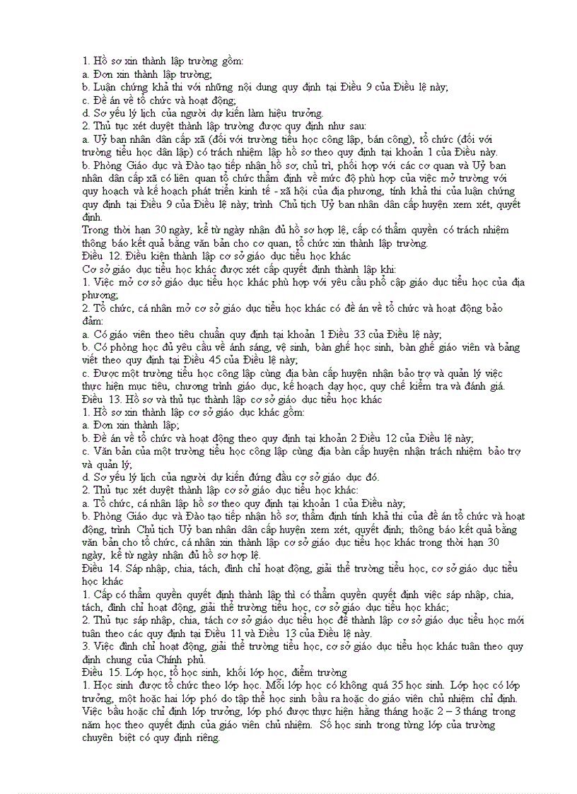 image for page Điều lệ trường Tiểu học