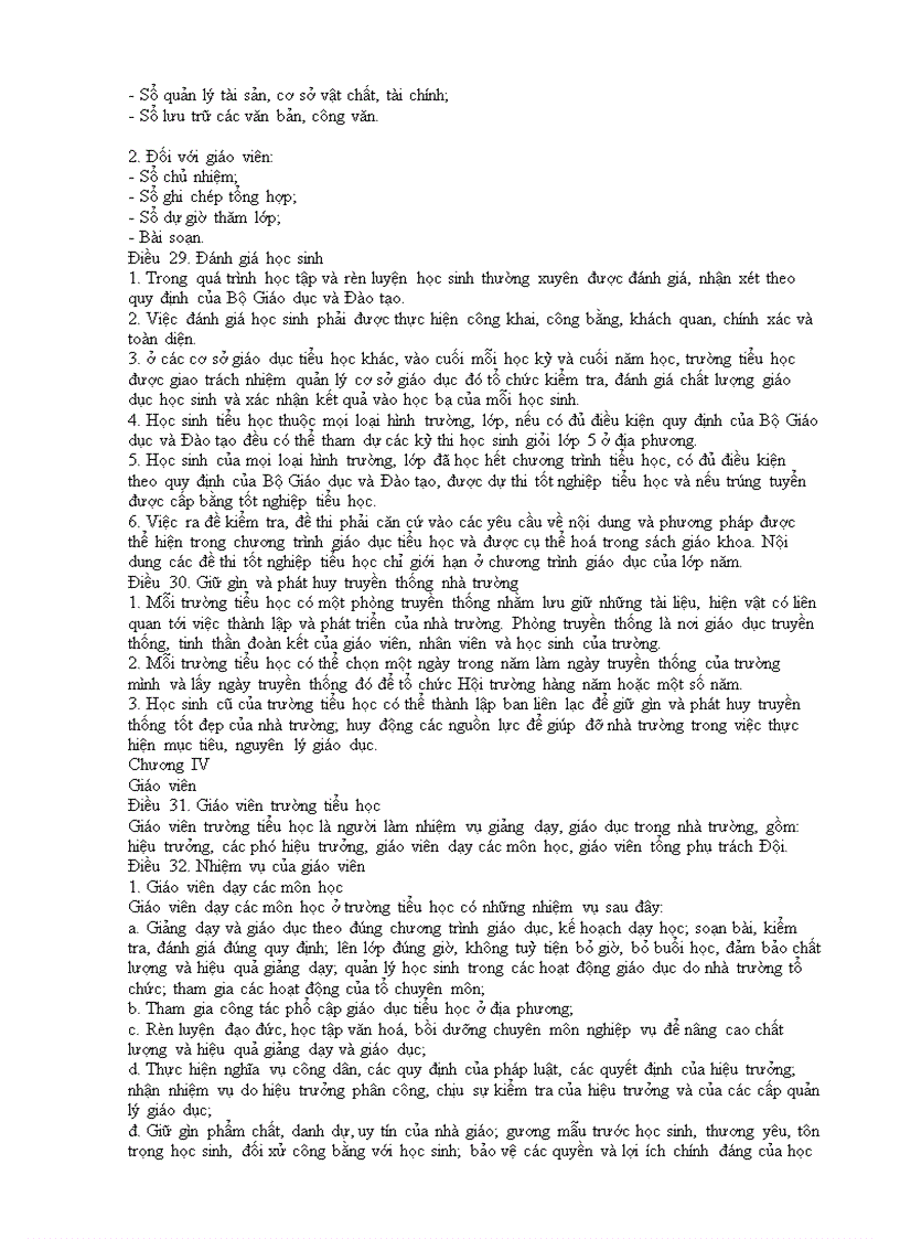 image for page Điều lệ trường Tiểu học