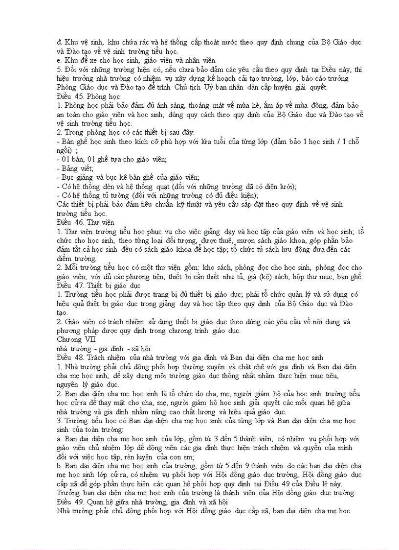 image for page Điều lệ trường Tiểu học