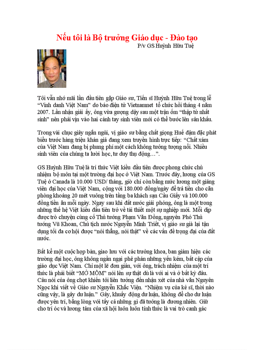 image for page Nếu tôi là bộ trưởng giáo dục