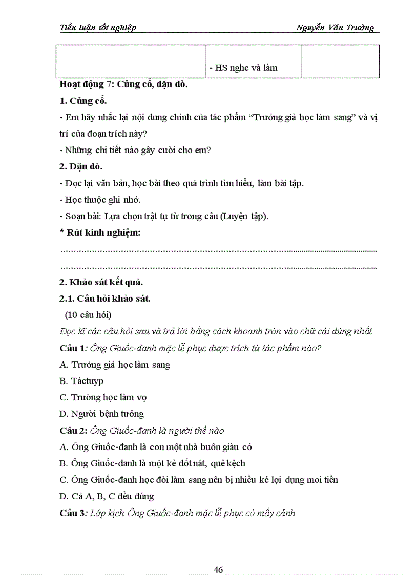 image for page Tiểu luận TỐT NGHIỆP ĐẠI HỌC 2011 Ngữ Văn