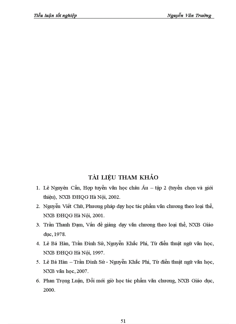 image for page Tiểu luận TỐT NGHIỆP ĐẠI HỌC 2011 Ngữ Văn