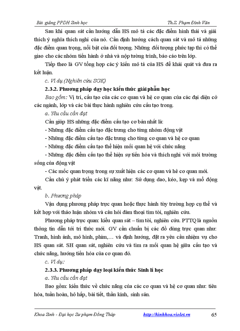 image for page Bài giảng phương pháp dạy học sinh học