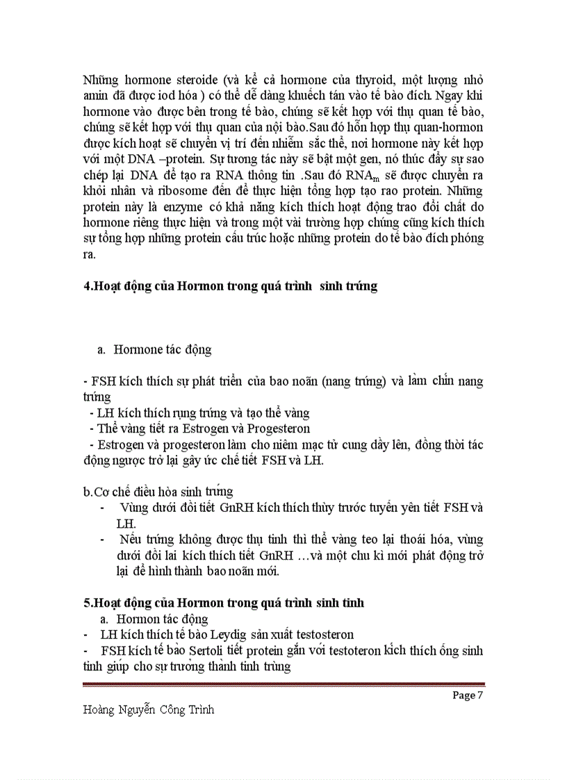 image for page Cơ chế và tác dụng của Hormon