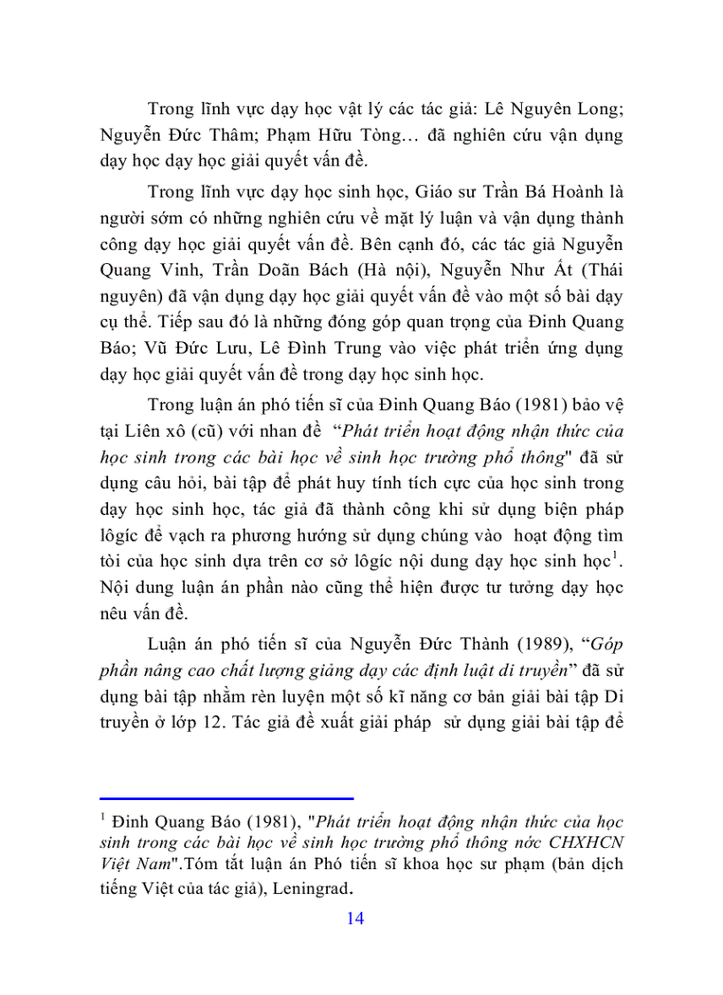 image for page Dạy học nêu vấn đề trong dạy học Sinh học