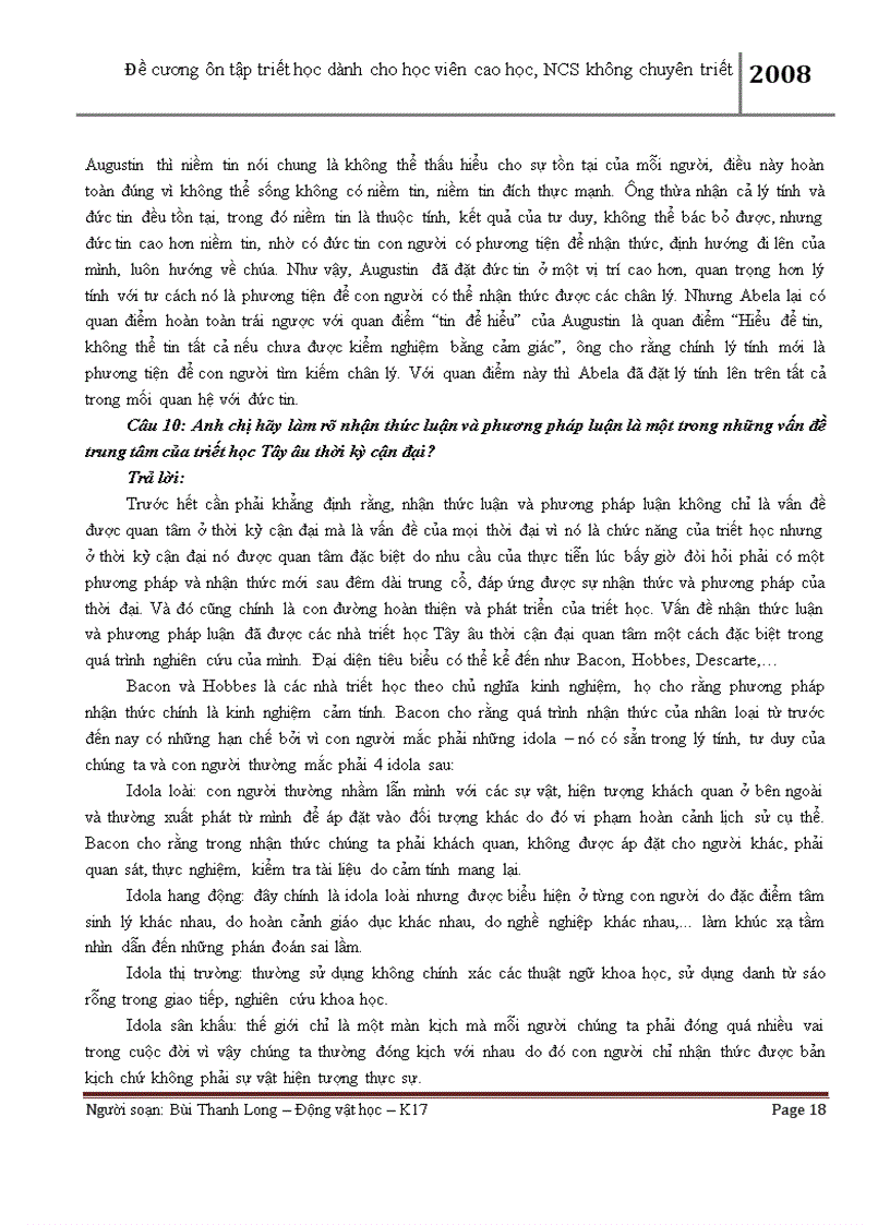 image for page Đề cương ôn tập triết học dành cho NCS và học viên cao học không thuộc chuyên ngành triết