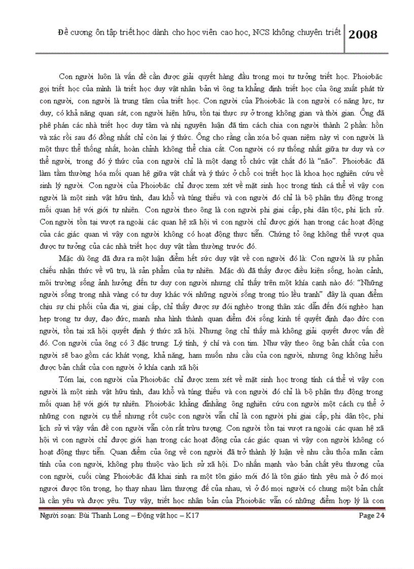 image for page Đề cương ôn tập triết học dành cho NCS và học viên cao học không thuộc chuyên ngành triết