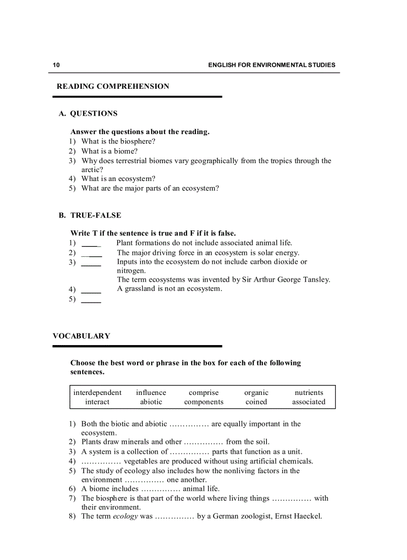 image for page Environment