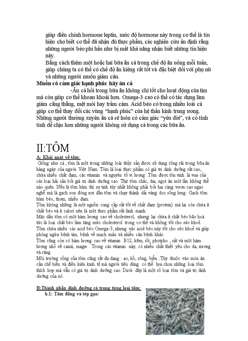 image for page Giá trị dinh dưỡng các loại thủy sản