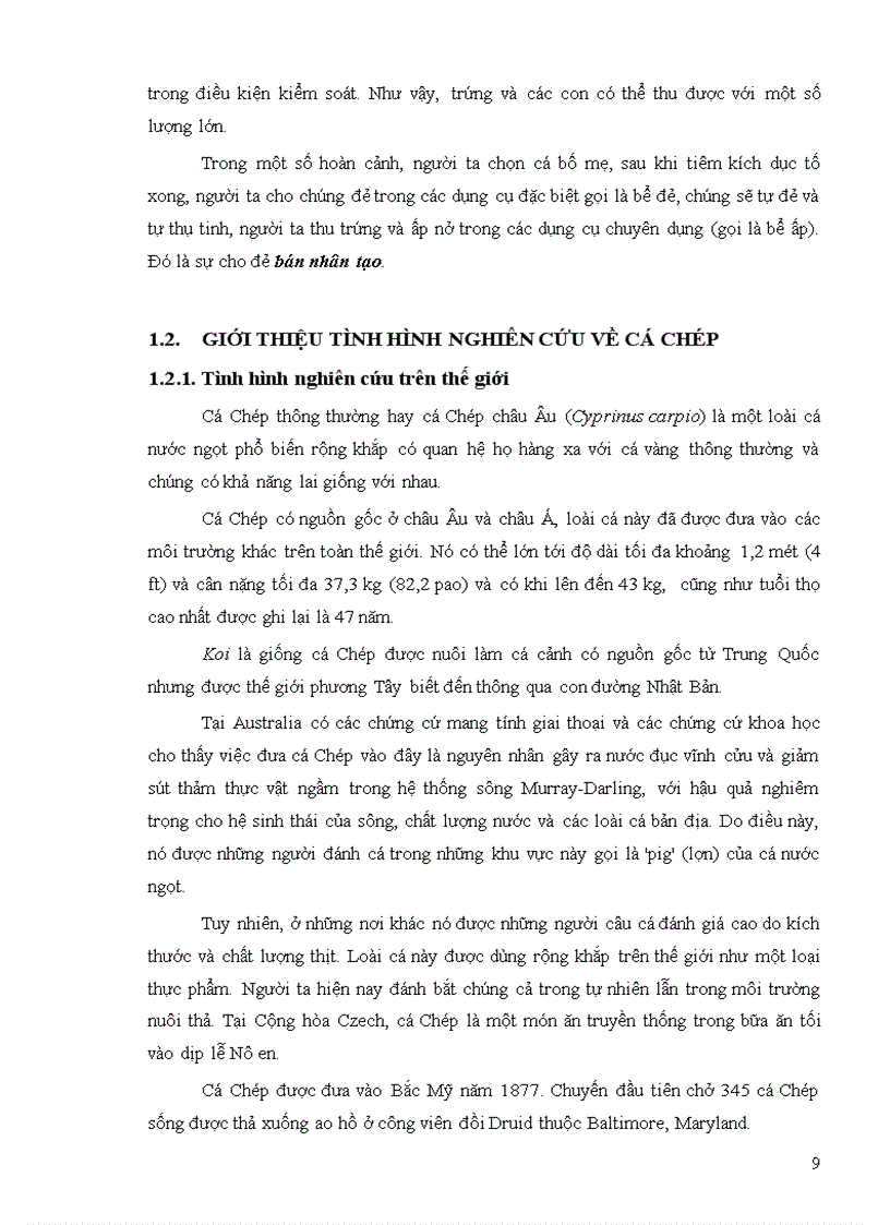 image for page Kỹ thuật sản xuất giống cá chép