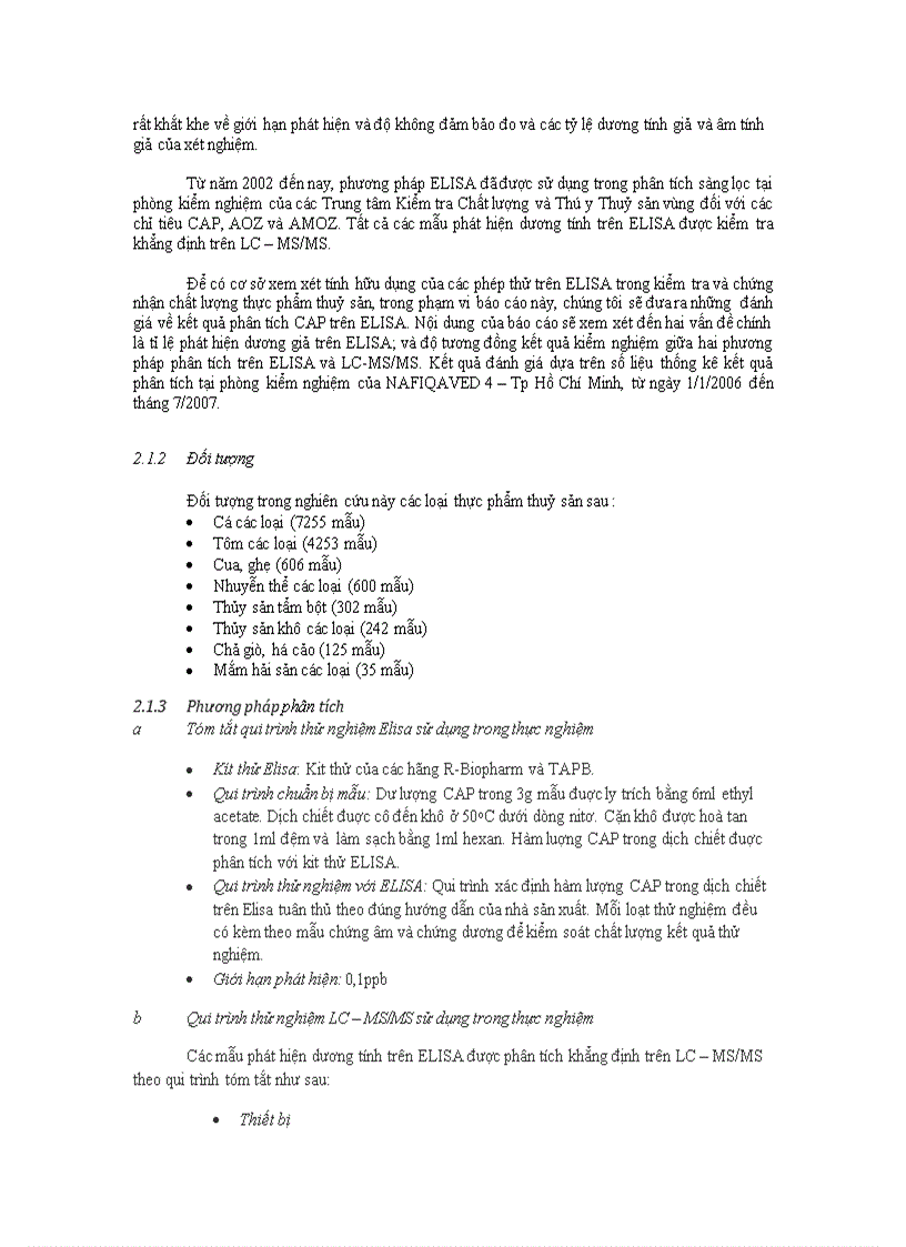 image for page Phan tich du luong chat khang sinh trong thuc pham