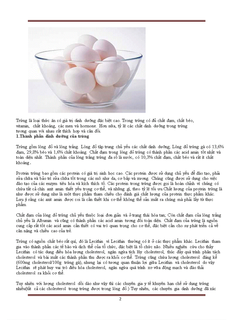 So sánh giá trị dinh dưỡng của các loại trứng