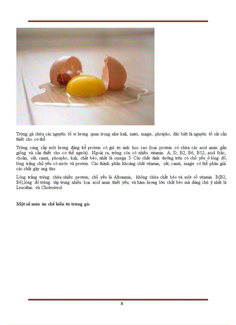 image for page So sánh giá trị dinh dưỡng của các loại trứng