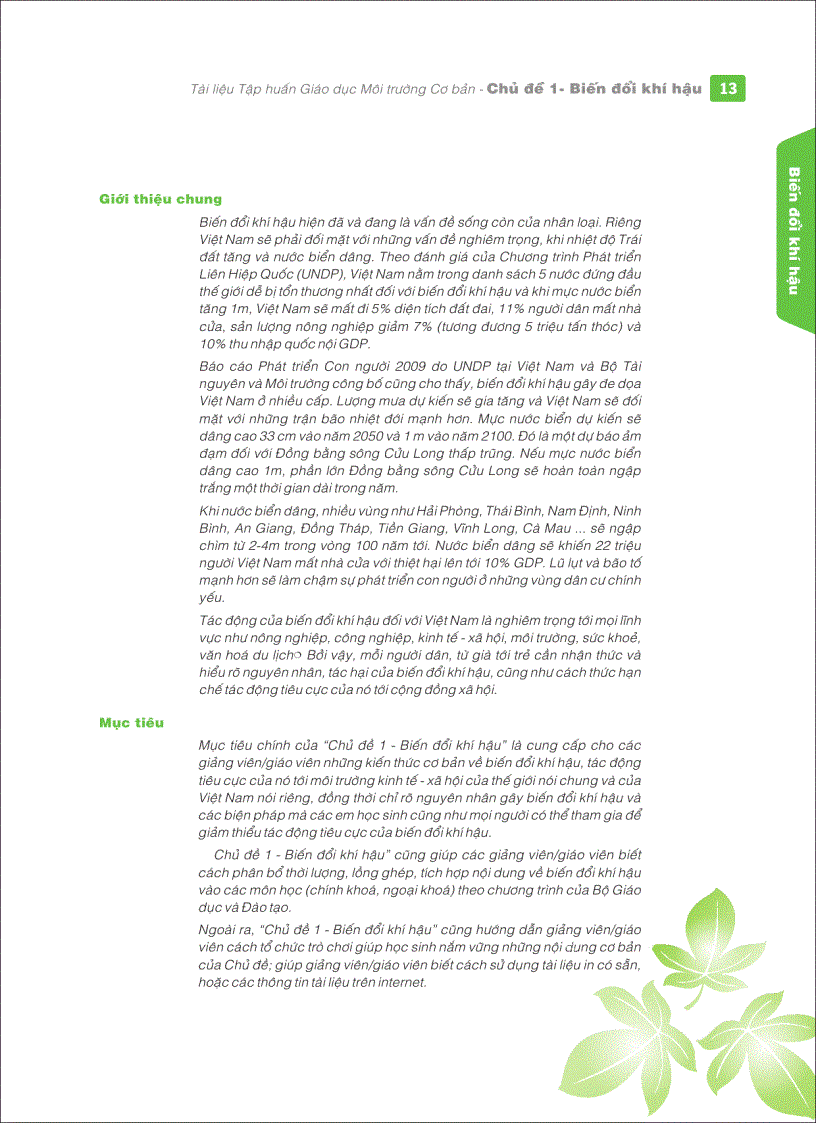 image for page Tai lieu tap huan Giao duc Moi truong Chu de 1