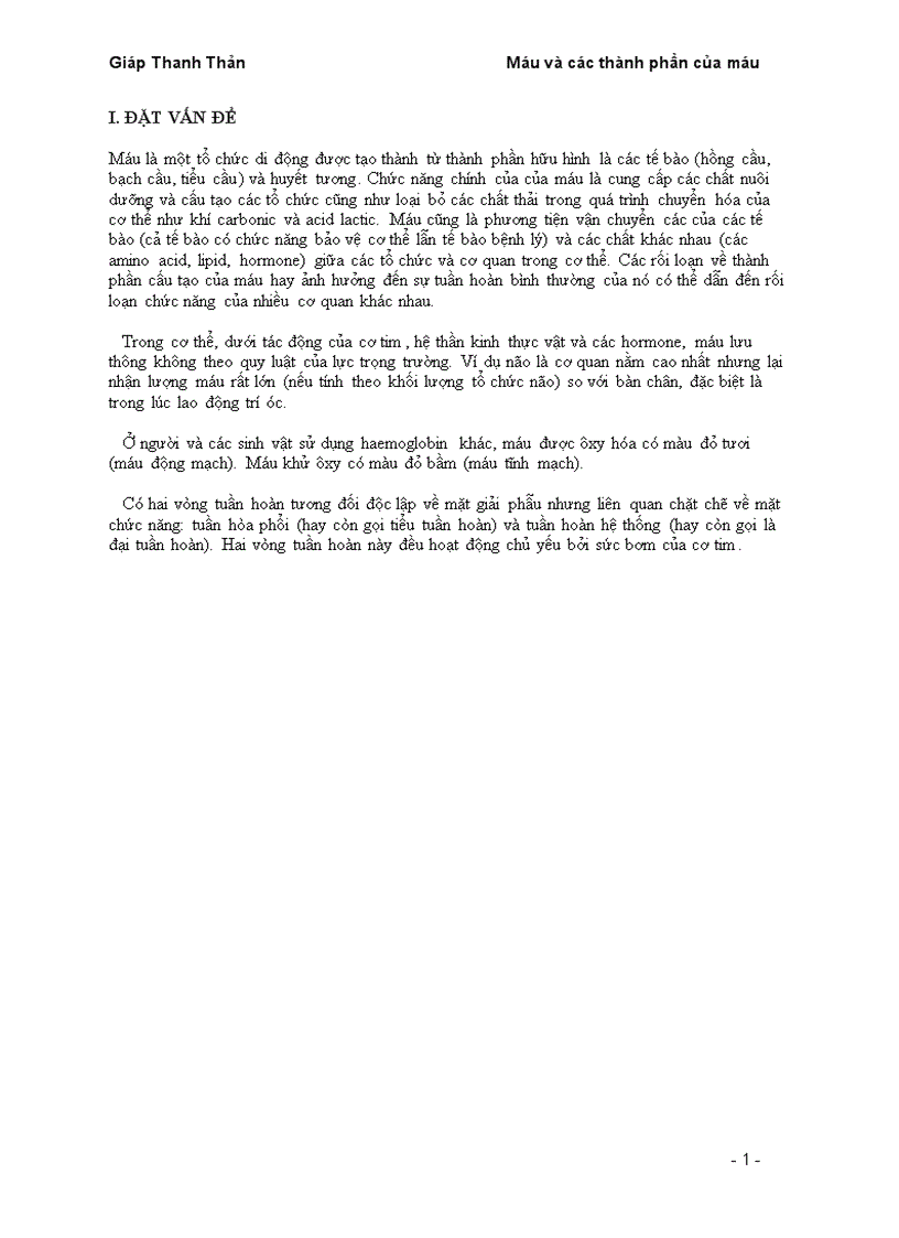 image for page Tiểu luận máu vá các thành phần của máu