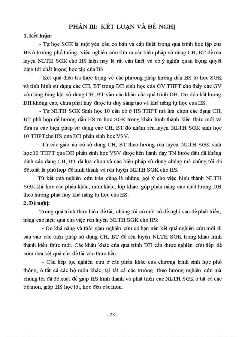 image for page Tóm tắt luận văn LL và PPDH Sinh học