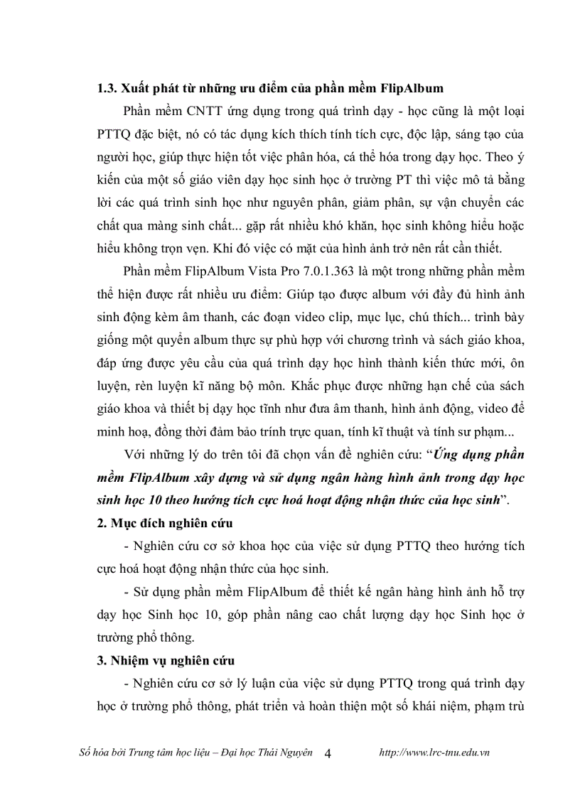 image for page Ung dung pham mem flipalbum xay dung va su dung nganhang hinh anh trong day hoc Sinh hoc 10 pdf