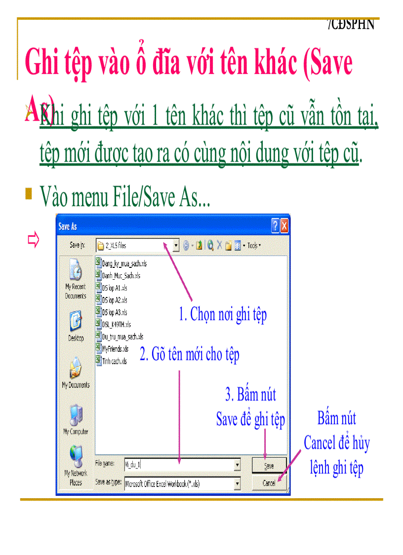image for page Bai giang Excel